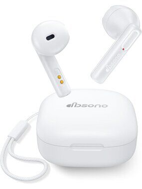 Wireless White Ultra-Lightweight Waterproof TWS 25H Playtime Bluetooth Earbud